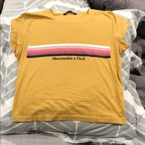 Abercrombie & Fitch Mustard Yellow Short Sleeve